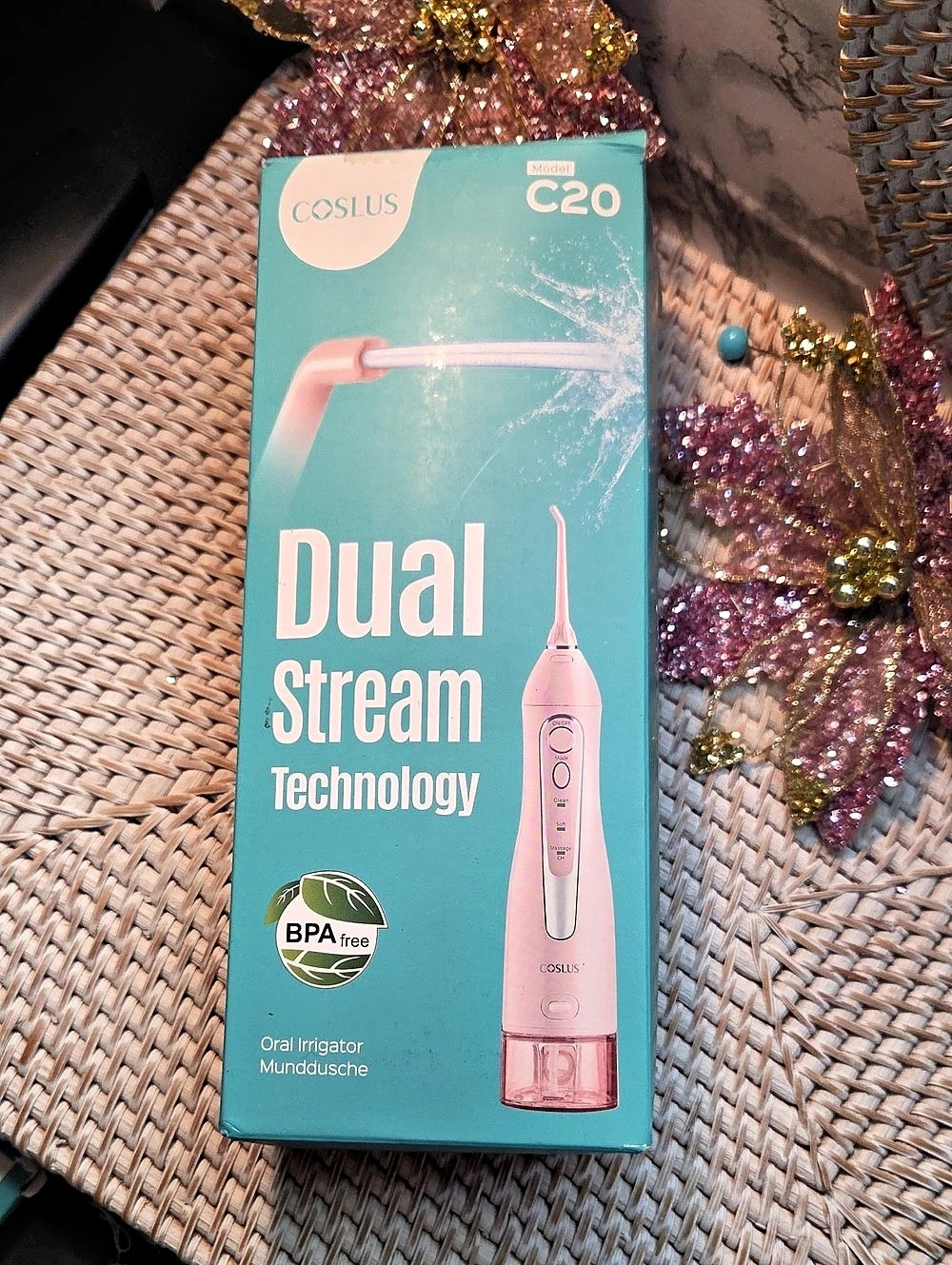 COSLUS C20 Dual Stream Oral Irrigator Pink NWT